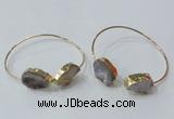 CGB840 15*20mm - 18*25mm freeform druzy agate gemstone bangles