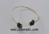 CGB853 10mm flat round agate gemstone bangles wholesale