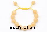 CGB8553 12mm round honey jade adjustable macrame bracelets