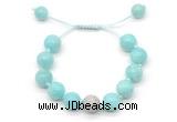 CGB8642 12mm round amazonite adjustable macrame bracelets