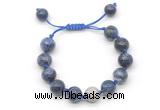 CGB8645 12mm round sodalite adjustable macrame bracelets