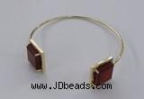 CGB868 15*15mm square agate gemstone bangles wholesale