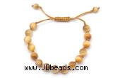 CGB8725 8mm,10mm round golden tiger eye adjustable macrame bracelets