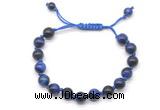 CGB8733 8mm,10mm round blue tiger eye adjustable macrame bracelets