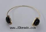 CGB876 15*20mm flat teardrop agate gemstone bangles wholesale