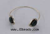 CGB877 15*20mm flat teardrop agate gemstone bangles wholesale