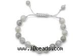 CGB8774 8mm,10mm round labradorite adjustable macrame bracelets