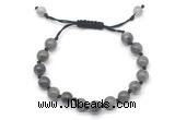 CGB8775 8mm,10mm round labradorite adjustable macrame bracelets