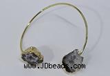 CGB880 13*18mm - 20*25mm freeform druzy agate gemstone bangles