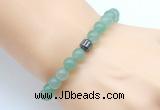 CGB8833 8mm, 10mm green aventurine & drum hematite power beads bracelets