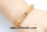 CGB8835 8mm, 10mm yellow aventurine & drum hematite power beads bracelets