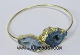 CGB884 13*18mm - 20*25mm freeform druzy agate gemstone bangles