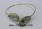 CGB885 13*18mm - 20*25mm freeform druzy agate gemstone bangles