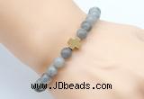 CGB8909 8mm, 10mm labradorite & cross hematite power beads bracelets