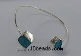 CGB891 12mm - 14*15mm freeform druzy agate gemstone bangles