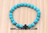 CGB8946 8mm, 10mm turquoise, cross & rondelle hematite beaded bracelets