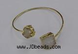 CGB895 12mm - 14*15mm freeform druzy agate gemstone bangles