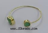 CGB899 12mm - 14*15mm freeform druzy agate gemstone bangles