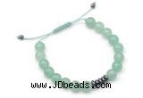 CGB9103 8mm, 10mm green aventurine & rondelle hematite adjustable bracelets