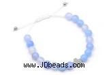 CGB9141 8mm, 10mm blue agate & cross hematite adjustable bracelets