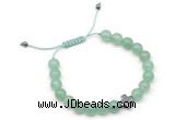 CGB9143 8mm, 10mm green aventurine & cross hematite adjustable bracelets