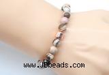 CGB9249 8mm, 10mm Australian zebra jasper & drum hematite power beads bracelets