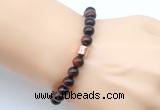 CGB9277 8mm, 10mm red tiger eye & drum hematite power beads bracelets