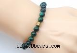 CGB9283 8mm, 10mm green tiger eye & drum hematite power beads bracelets