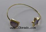 CGB929 15*20mm - 18*18mm freeform & star druzy agate bangles