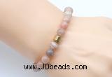 CGB9290 8mm, 10mm rainbow moonstone & drum hematite power beads bracelets