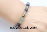 CGB9292 8mm, 10mm fluorite & drum hematite power beads bracelets