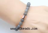 CGB9294 8mm, 10mm labradorite & drum hematite power beads bracelets