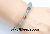 CGB9304 8mm, 10mm matte fluorite & drum hematite power beads bracelets