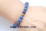 CGB9324 8mm, 10mm matte lapis lazuli & drum hematite power beads bracelets