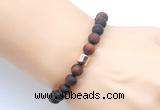 CGB9338 8mm, 10mm matte red tiger eye & drum hematite power beads bracelets