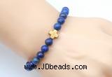 CGB9357 8mm, 10mm lapis lazuli & cross hematite power beads bracelets