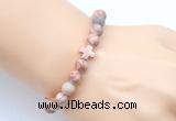 CGB9366 8mm, 10mm red net jasper & cross hematite power beads bracelets