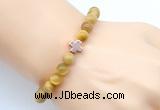 CGB9388 8mm, 10mm golden tiger eye & cross hematite power beads bracelets