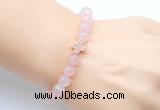 CGB9401 8mm, 10mm rose quartz & cross hematite power beads bracelets