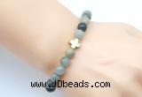 CGB9408 8mm, 10mm seaweed quartz & cross hematite power beads bracelets