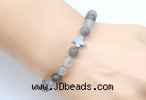 CGB9414 8mm, 10mm cloudy quartz & cross hematite power beads bracelets