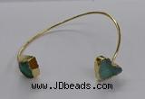 CGB942 15*20mm - 16*16mm freeform & heart druzy agate bangles