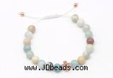 CGB9463 8mm, 10mm amazonite & cross hematite adjustable bracelets