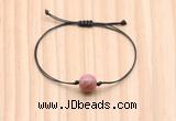 CGB9922 Fashion 12mm pink wooden jasper adjustable bracelet jewelry