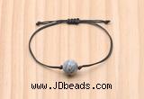 CGB9931 Fashion 12mm grey picture jasper adjustable bracelet jewelry