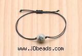 CGB9939 Fashion 12mm greeting pine jasper adjustable bracelet jewelry