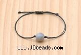 CGB9954 Fashion 12mm grey banded agate adjustable bracelet jewelry