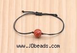 CGB9957 Fashion 12mm red banded agate adjustable bracelet jewelry