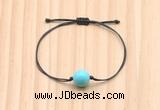 CGB9976 Fashion 12mm blue howlite adjustable bracelet jewelry