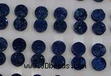 CGC114 14mm flat round druzy quartz cabochons wholesale